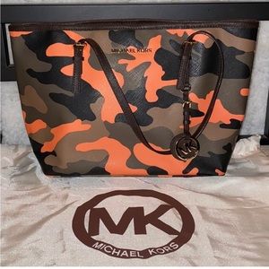 Rare Orange Camo Michael Kors Tote